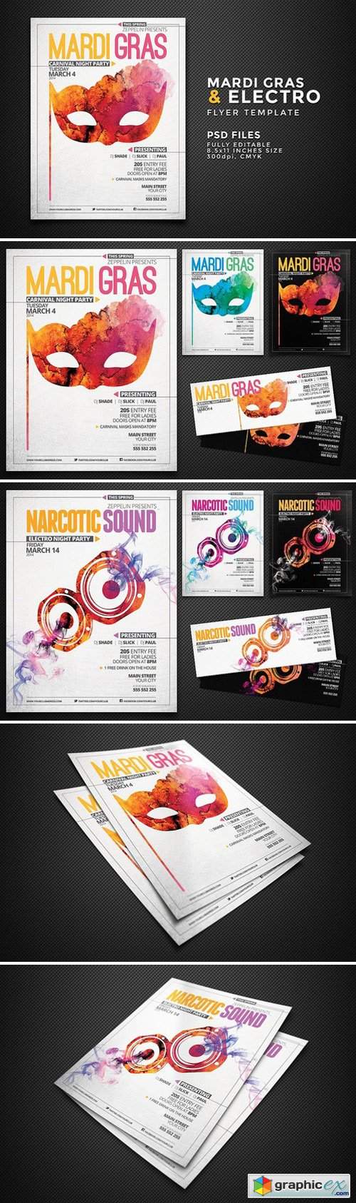 Mardi Gras and Other Events Flyer Template