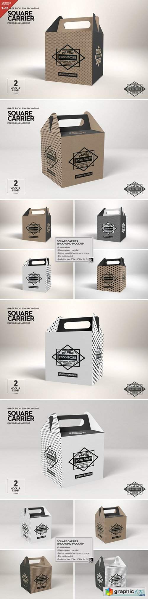 Square Carrier Packaging Mockup