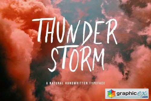 Thunderstorm - Handwritten Brush Font
