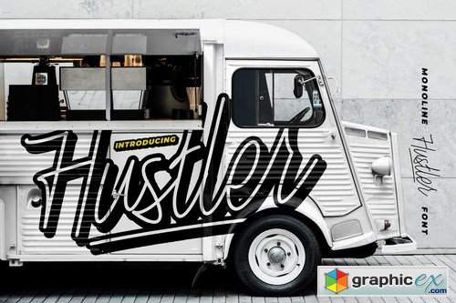 Hustler - Monoline Font » Free Download Vector Stock Image Photoshop Icon