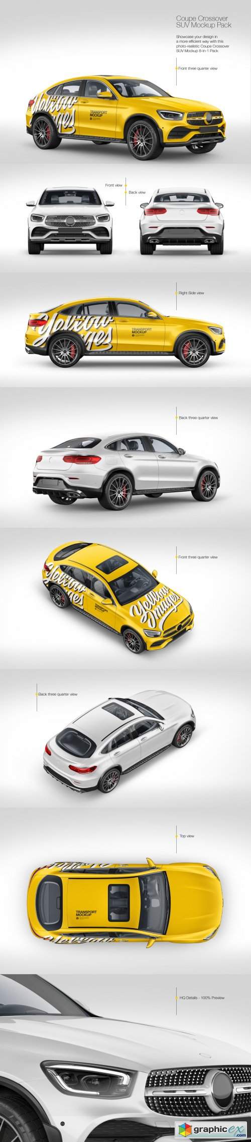 Coupe Crossover SUV Mockup Pack