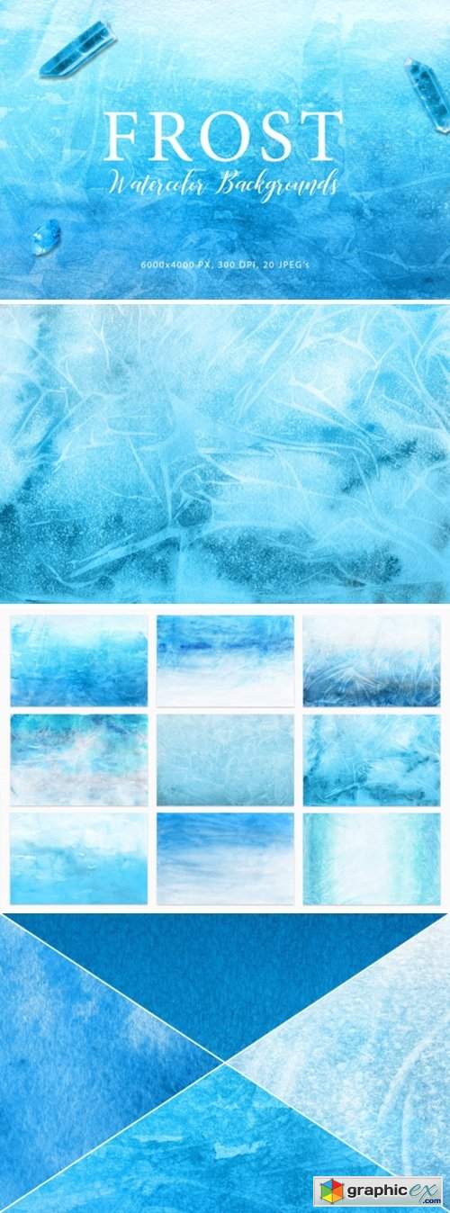 Frost Watercolor Backgrounds 1