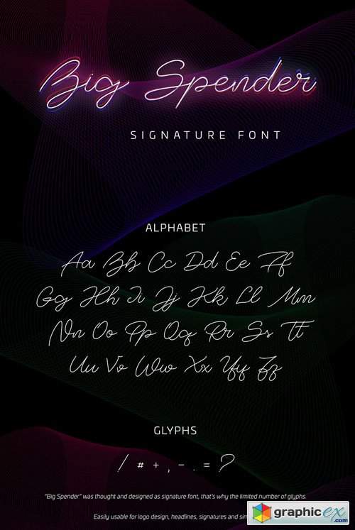 Big Spender v1.0 - Signature Font