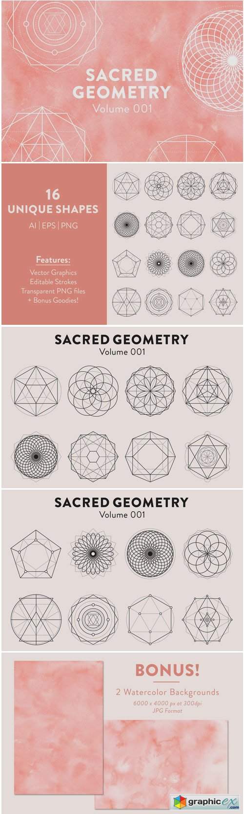 Sacred Geometry Vectors Volume 001