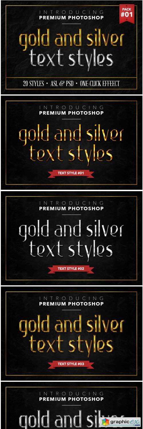 Gold & Silver #1 - 20 Text Styles