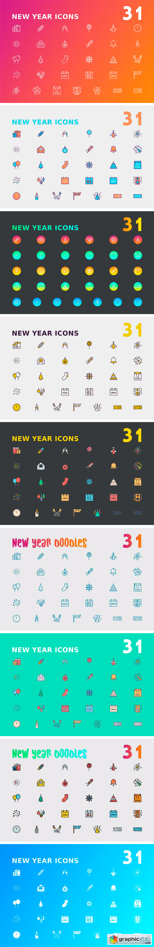 New Year Icon Bundle