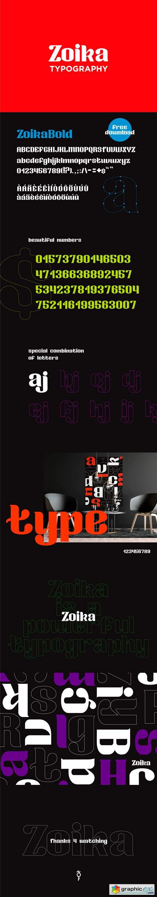 Zoika Typography - Modern Curvy Serif Typeface