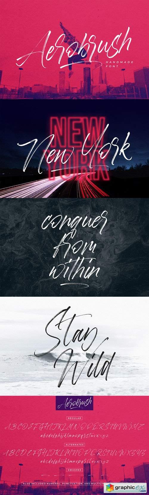 Aerobrush Handmade Font