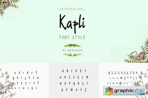 Kapli - Custom Handmade Font Style