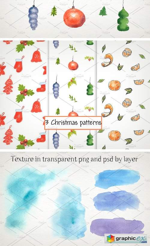 Christmas Set - Watercolor Elements