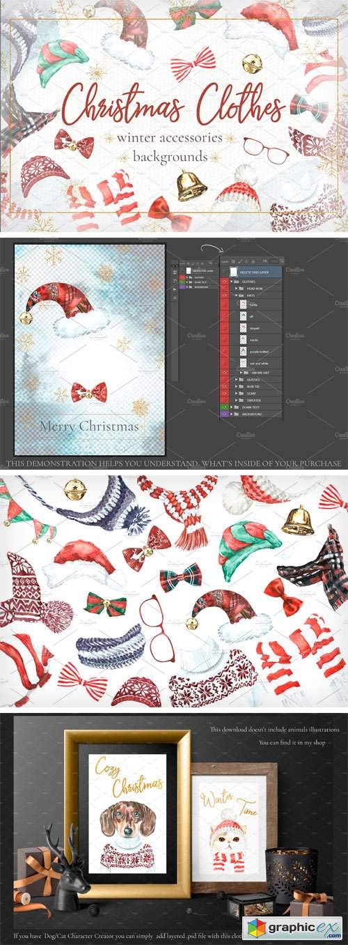 Christmas Clothes. Winter Clipart