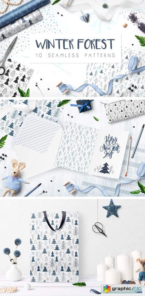 Winter Forest /// Seamless Patterns