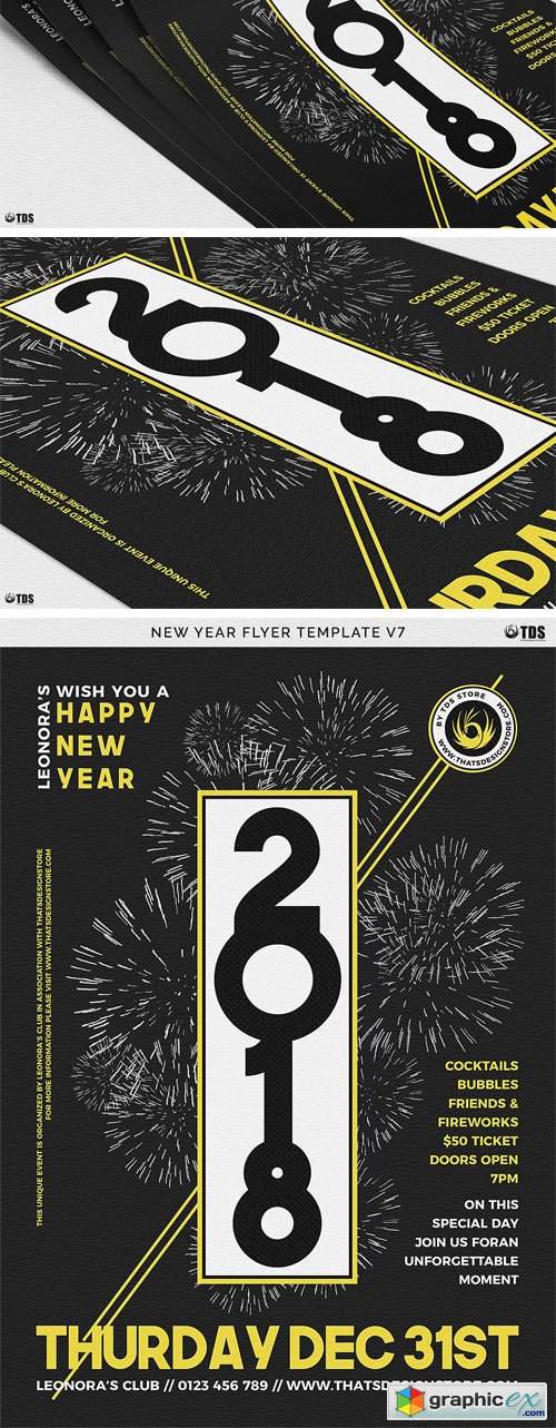 New Year Flyer Template V7 2008633