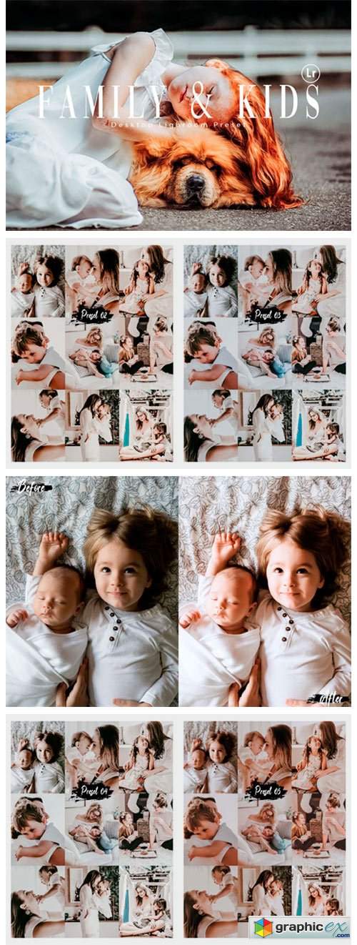10 Family & Kids Photoshop Actions, ACR