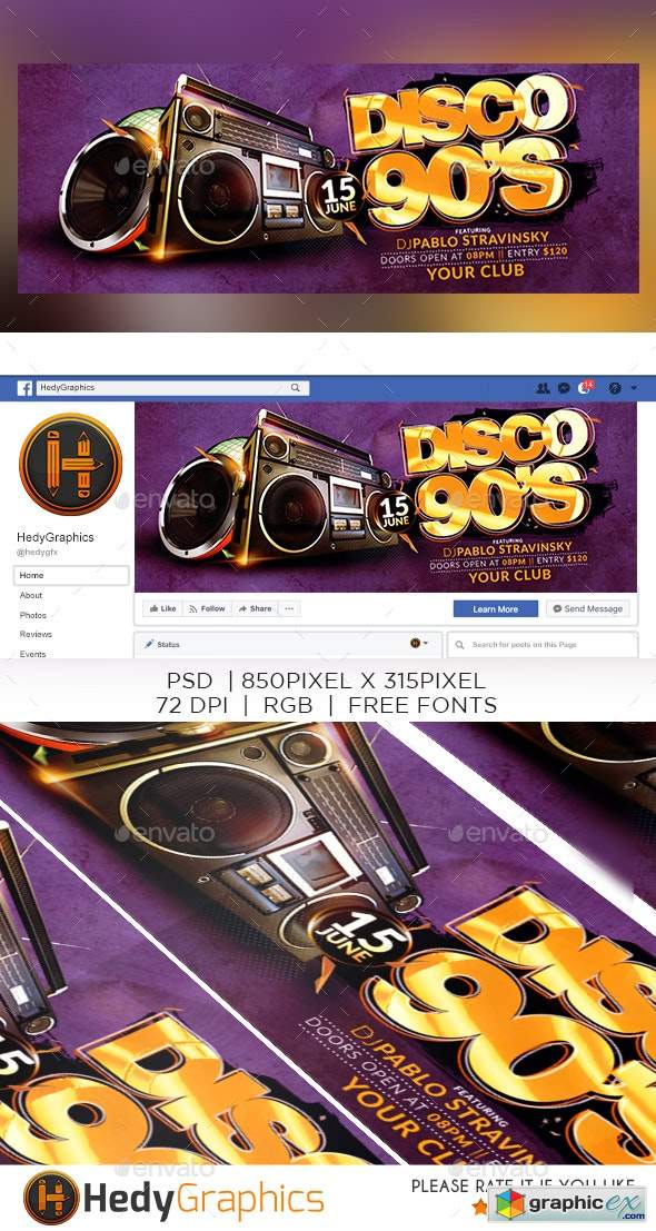 Disco 90's Facebook Timeline