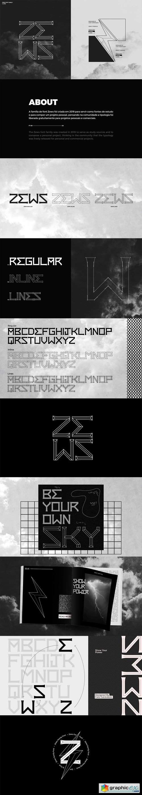 Zews Uppercase Display Font Family (3-Weights)