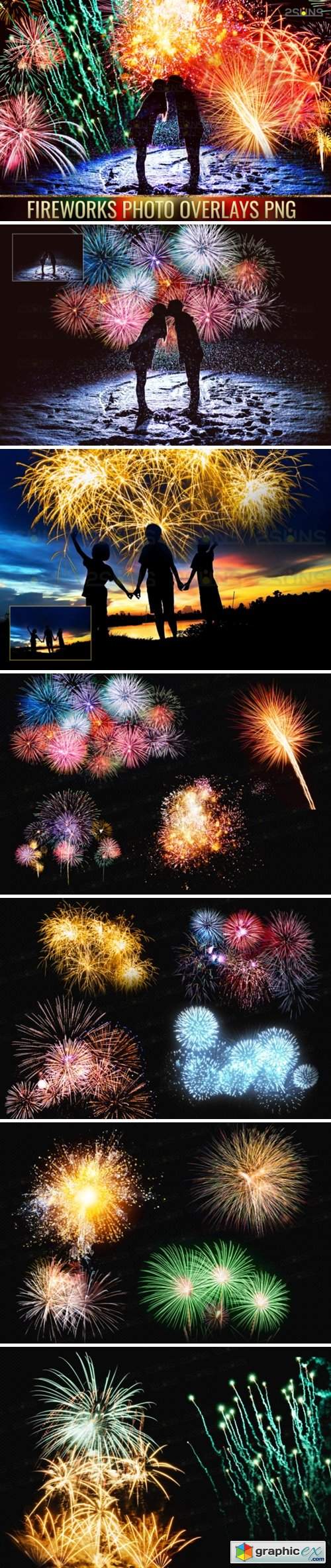 Holiday Fireworks Overlays Png Photoshop