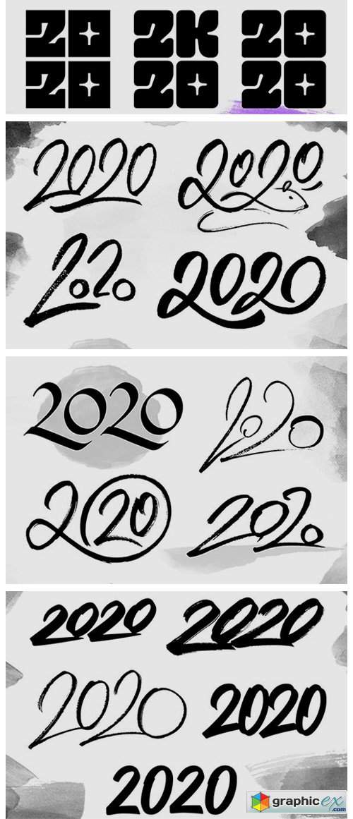 2020 Numbers Lettering Set