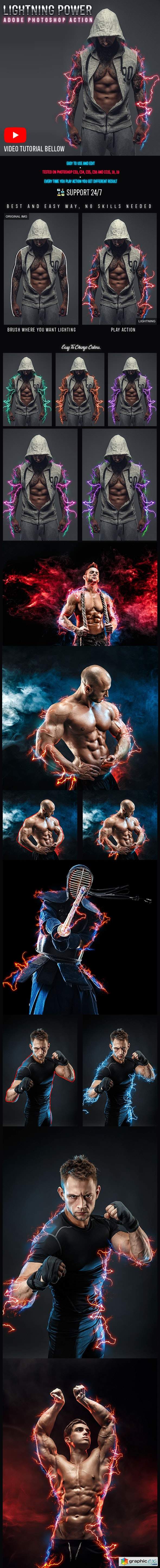 Lightning Power Photoshop Action