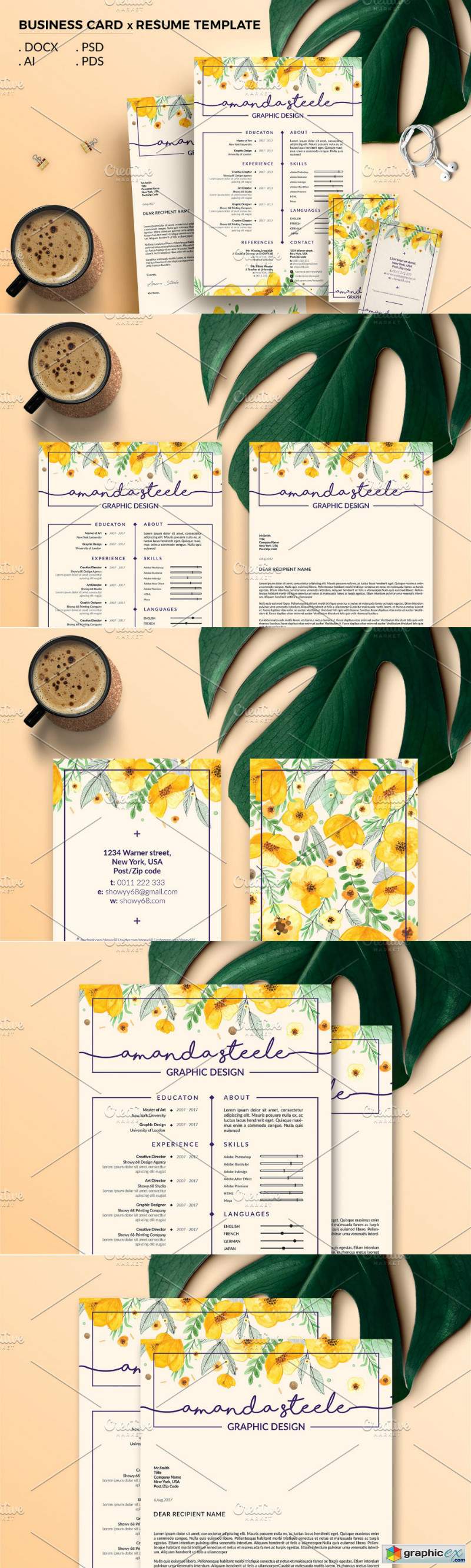 Pack Resume and Card Template N
