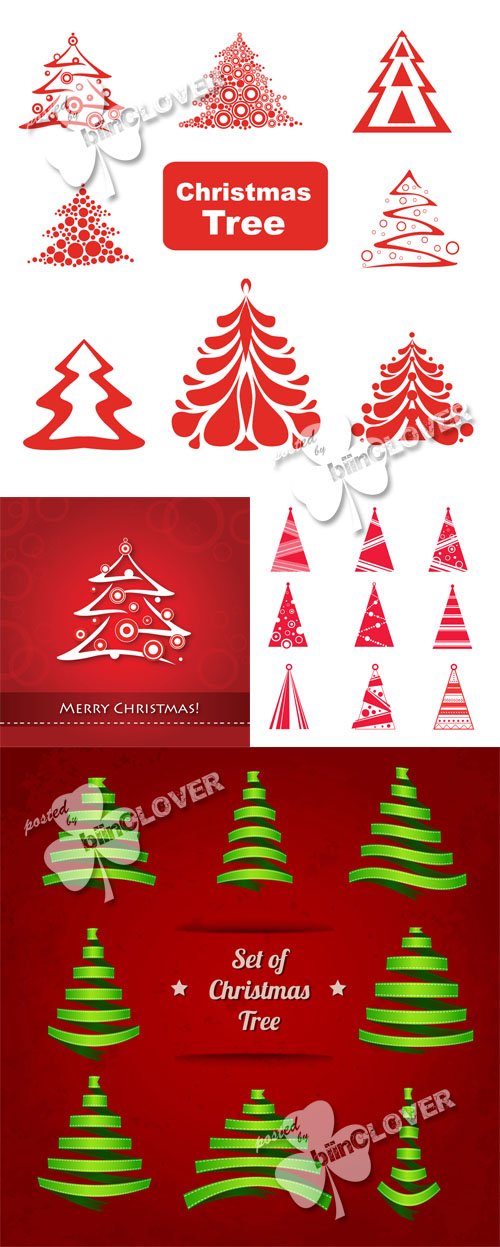Vector Collection of Christmas trees