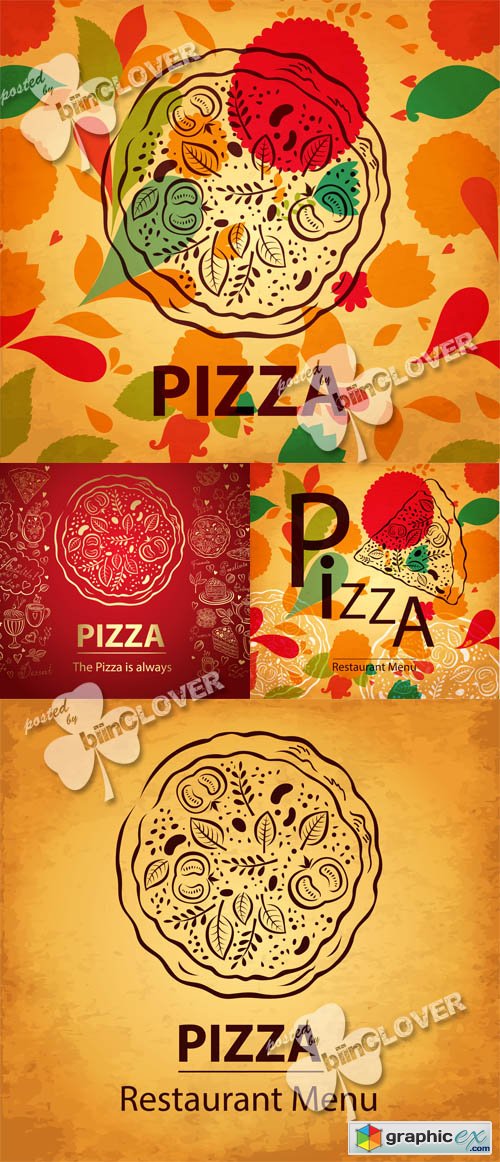 Vector Pizza menu design