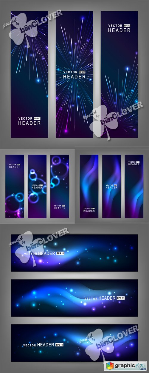 Vector Abstract shiny space banner 0531