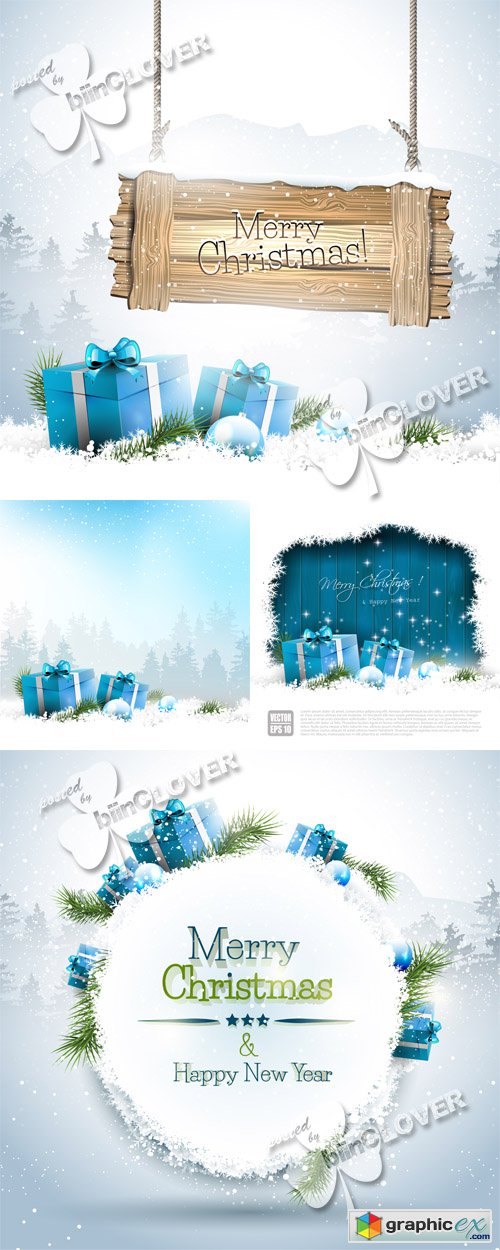 Vector Christmas greeting card 0527
