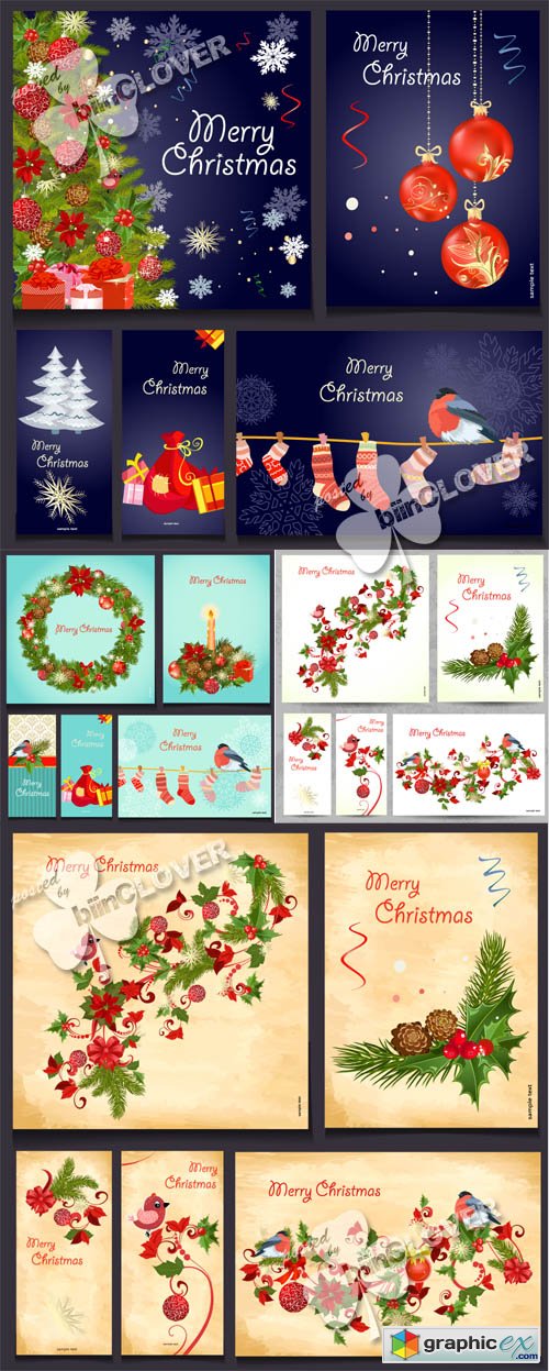 Vector Christmas cards 0521