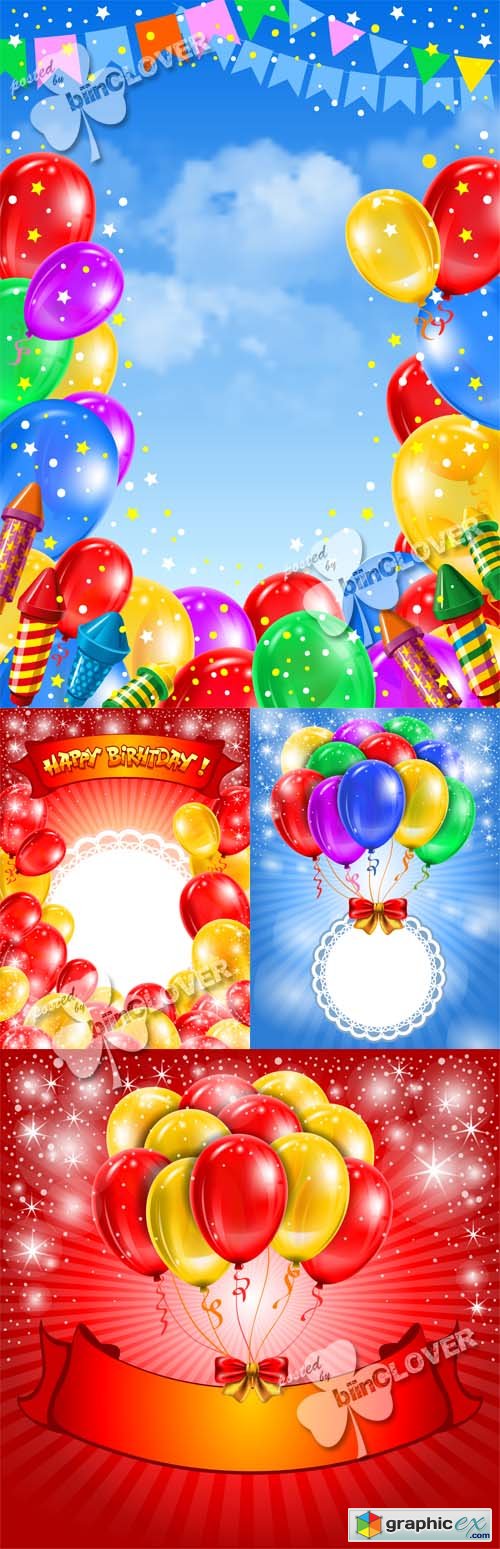 Vector Happy birthday cards 0518