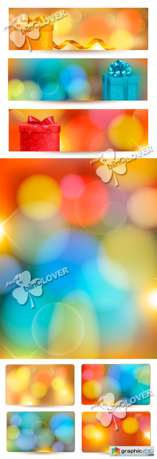 Vector Holiday colorful cards and banners 0514