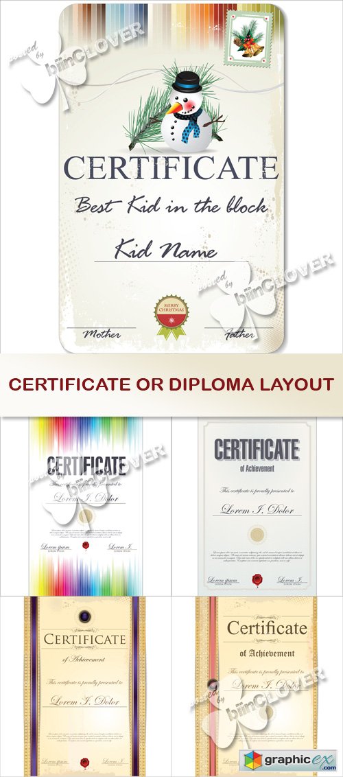 Vector Certificate or diploma layout 0512