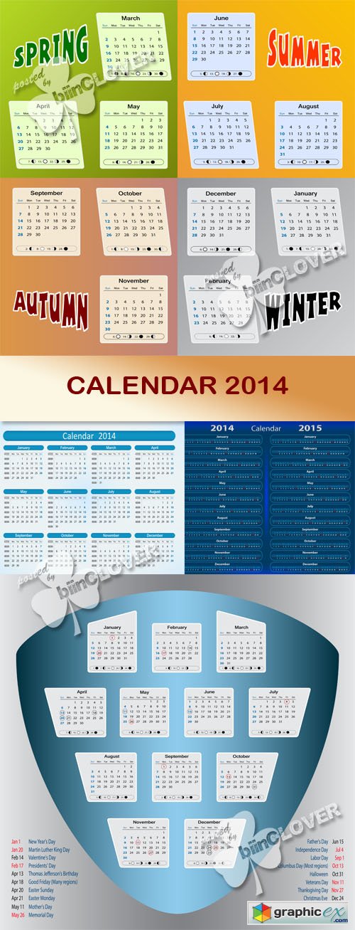 Vector Calendar 2014 0510