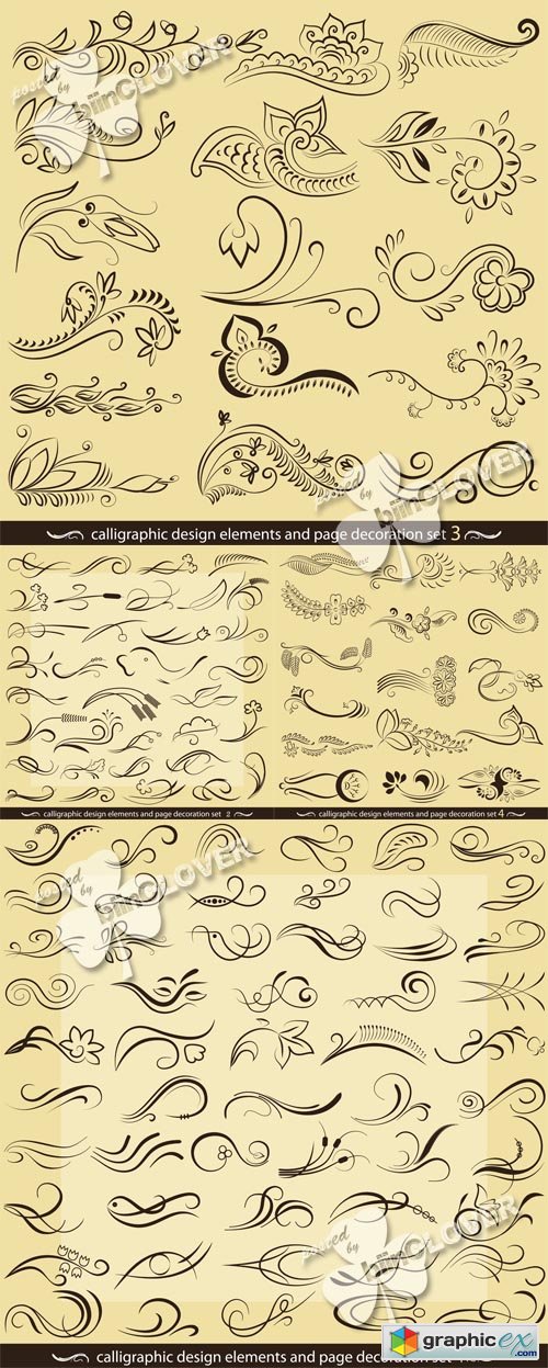 Vector Calligraphic design elements 0502
