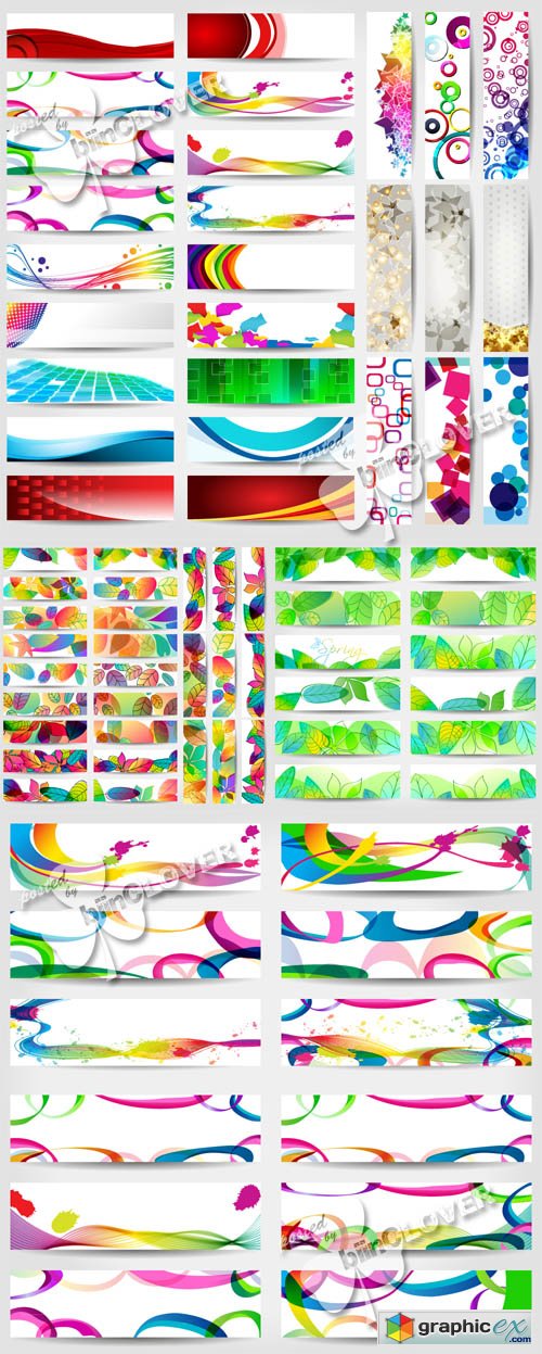 Vector Large set of banners 0502