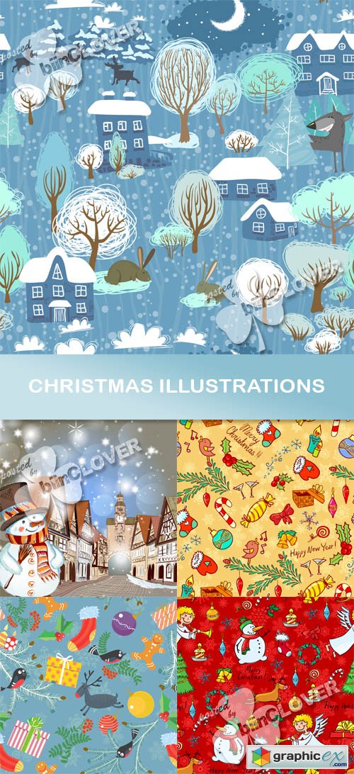Vector Christmas illustrations 0497
