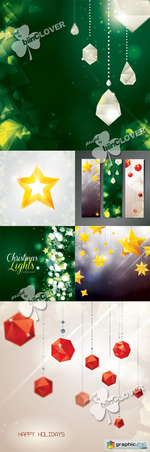 Vector Christmas backgrounds 0548