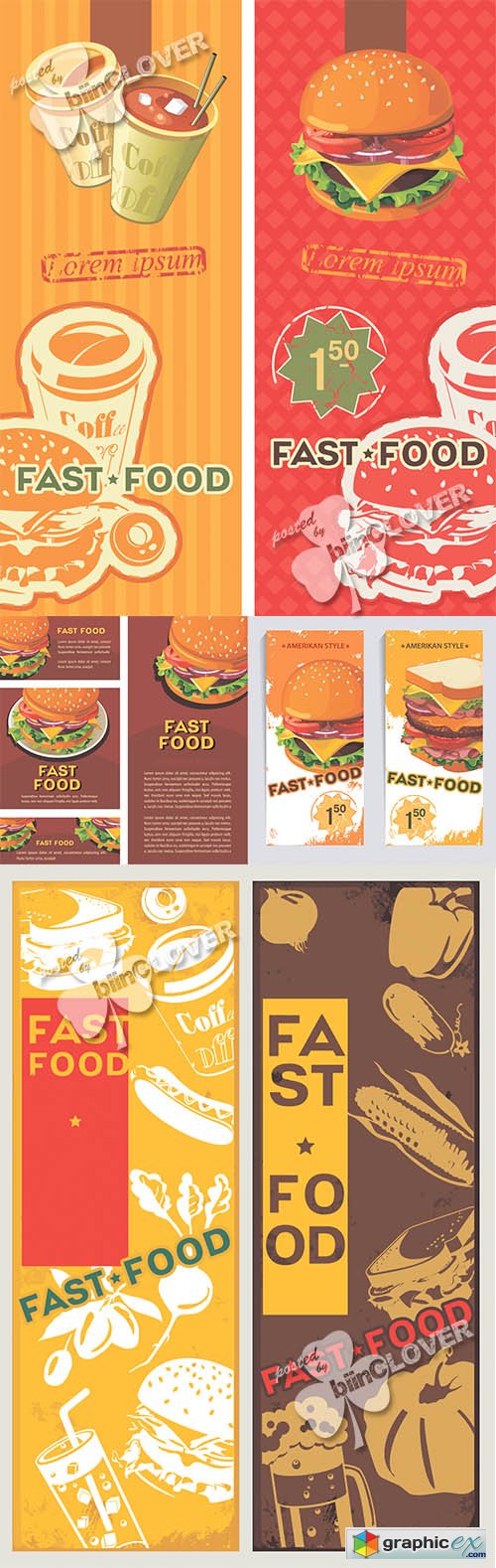 Vector Retro fast food design 0481