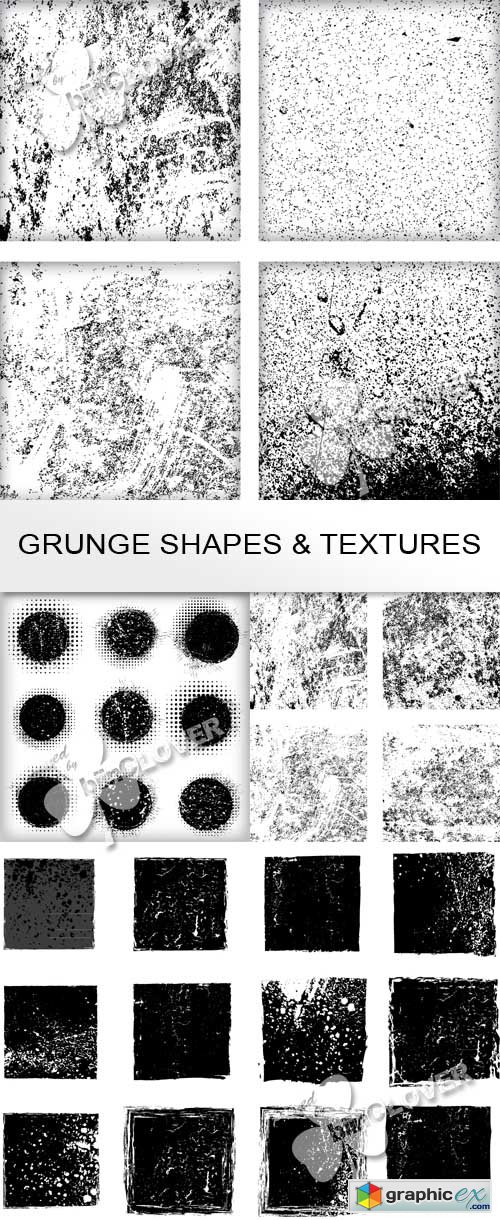 Vector Grunge shapes and textures 0479