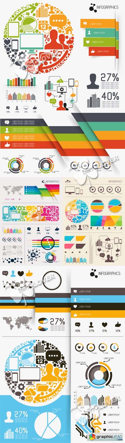 Vector Infographics design elements 0477