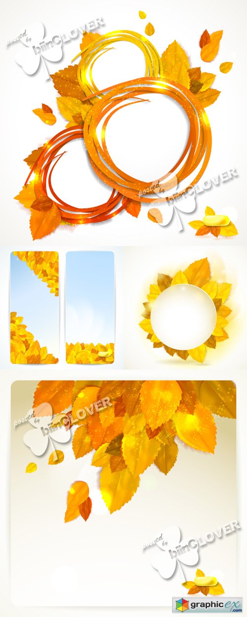 Vector Autumn leaves 0475