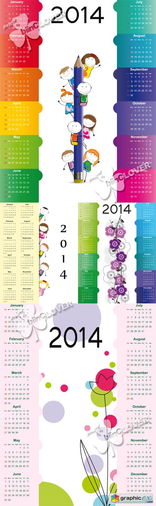 Vector Calendar 2014 0475