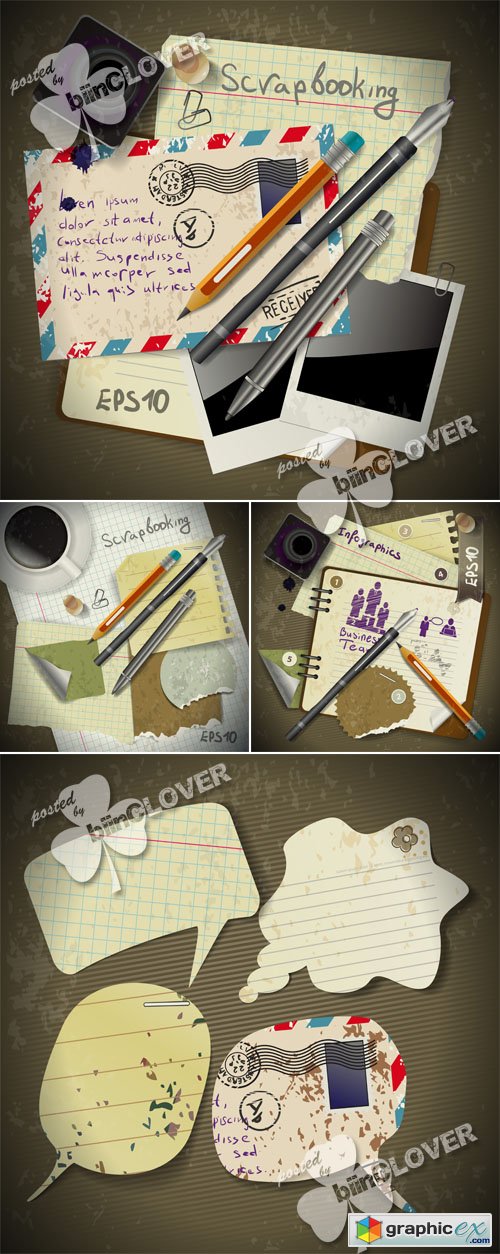 Vector Paper in vintage style 0475