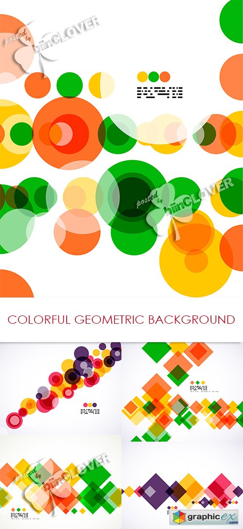 Vector Colorful geometric background 0473