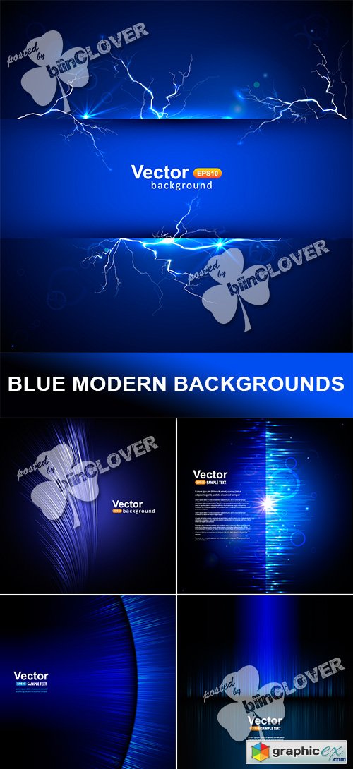 Vector Blue modern backgrounds 0472