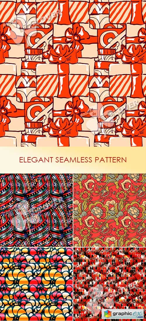 Vector Elegant floral seamless pattern 0472