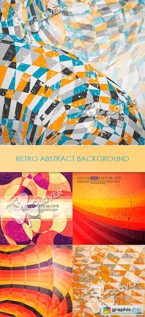 Vector Retro abstract background 0471