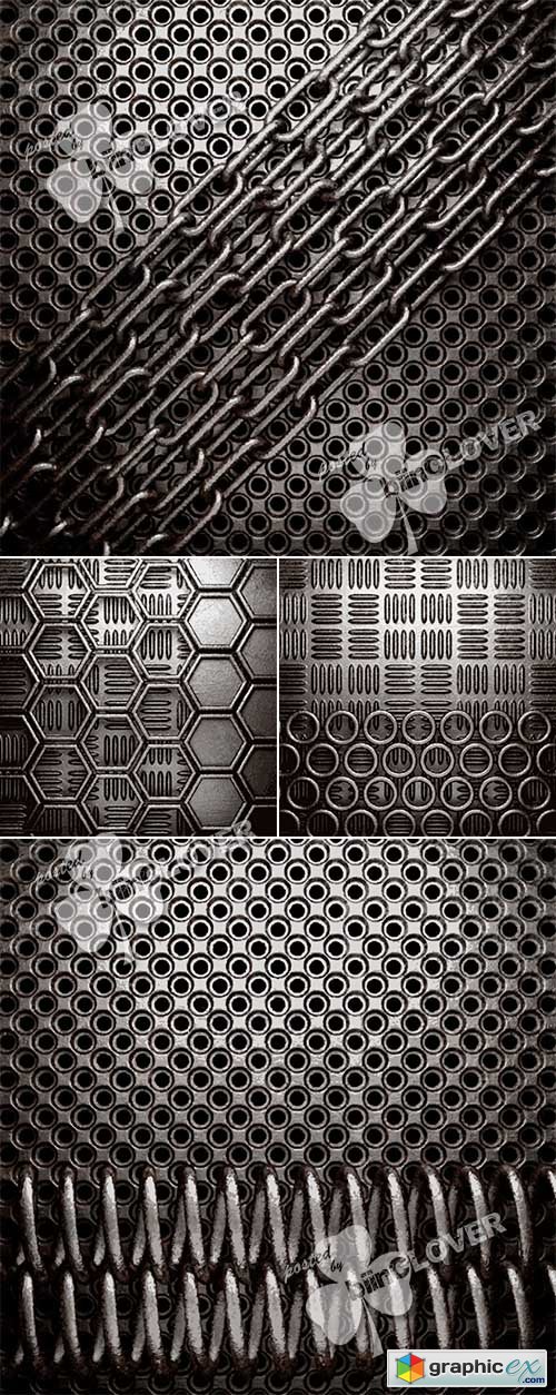 Vector Metal on wall background 0464