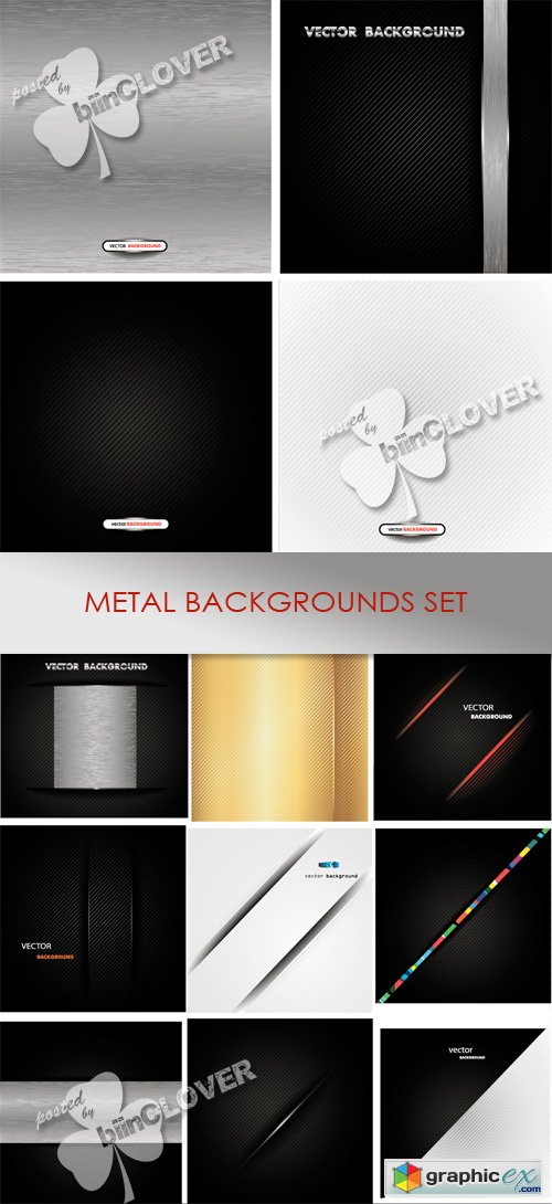 Vector Metal backgrounds set 0461