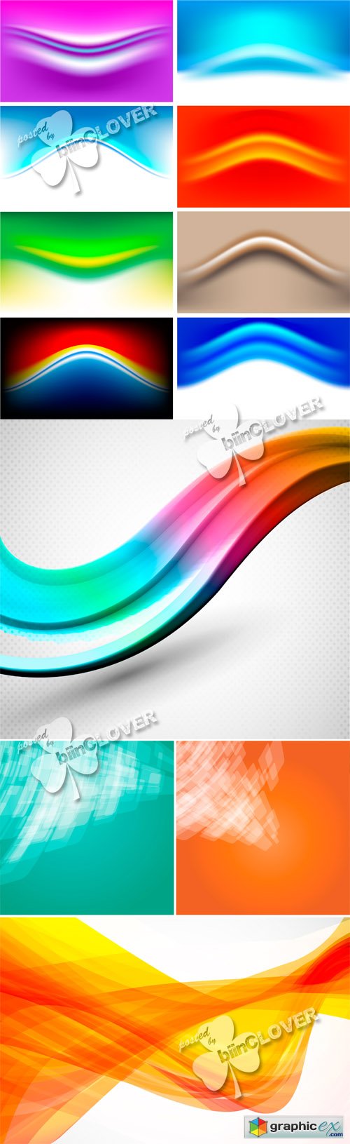Vector Colorful background set 0460